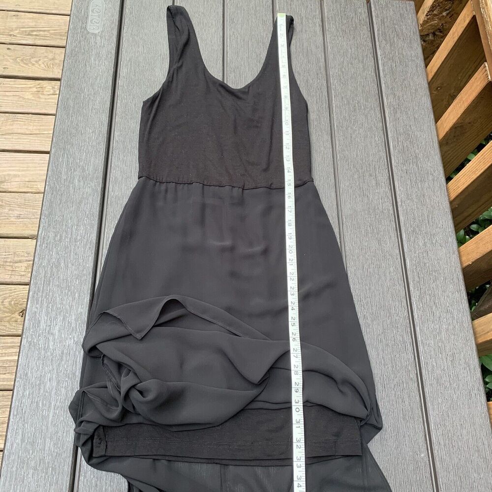 Vince Camuto Womens Black Tank Dress Mini with Long Chiffon Overlay Size XS - Picture 9 of 11
